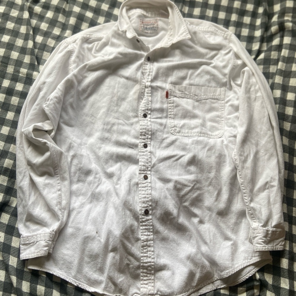 Vintage 1970s classic Levi’s orange tab button up shirt